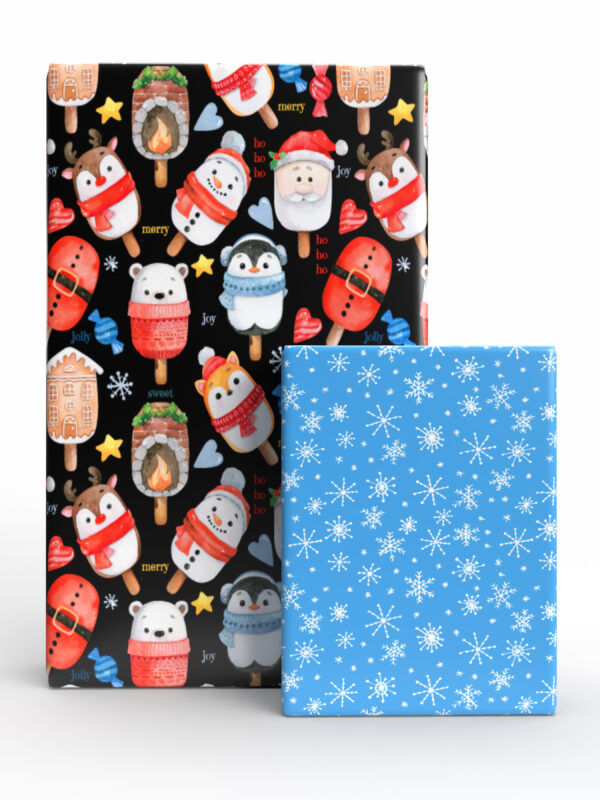 Frosty Treats JUMBO Reversible Roll Gift Wrap