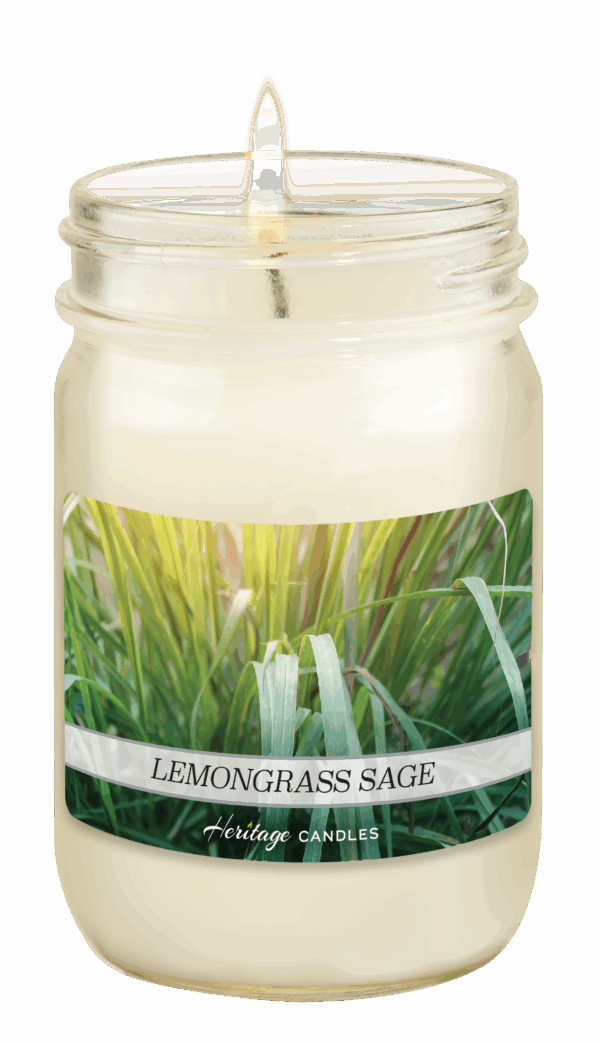 Lemongrass and Sage 12oz Candle