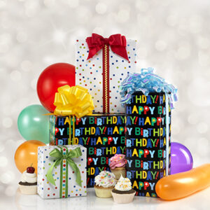 Birthday Dot-a-Rama Reversible Gift Wrap