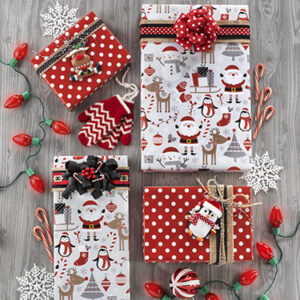 North Pole Parade Reversible Gift Wrap